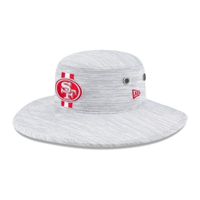Red San Francisco 49ers Hat - New Era NFL Official NFL Training Panama Bucket Hat USA3058761